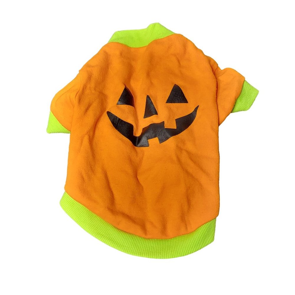 Dog Pumpkin Halloween Orange and Green Shirt